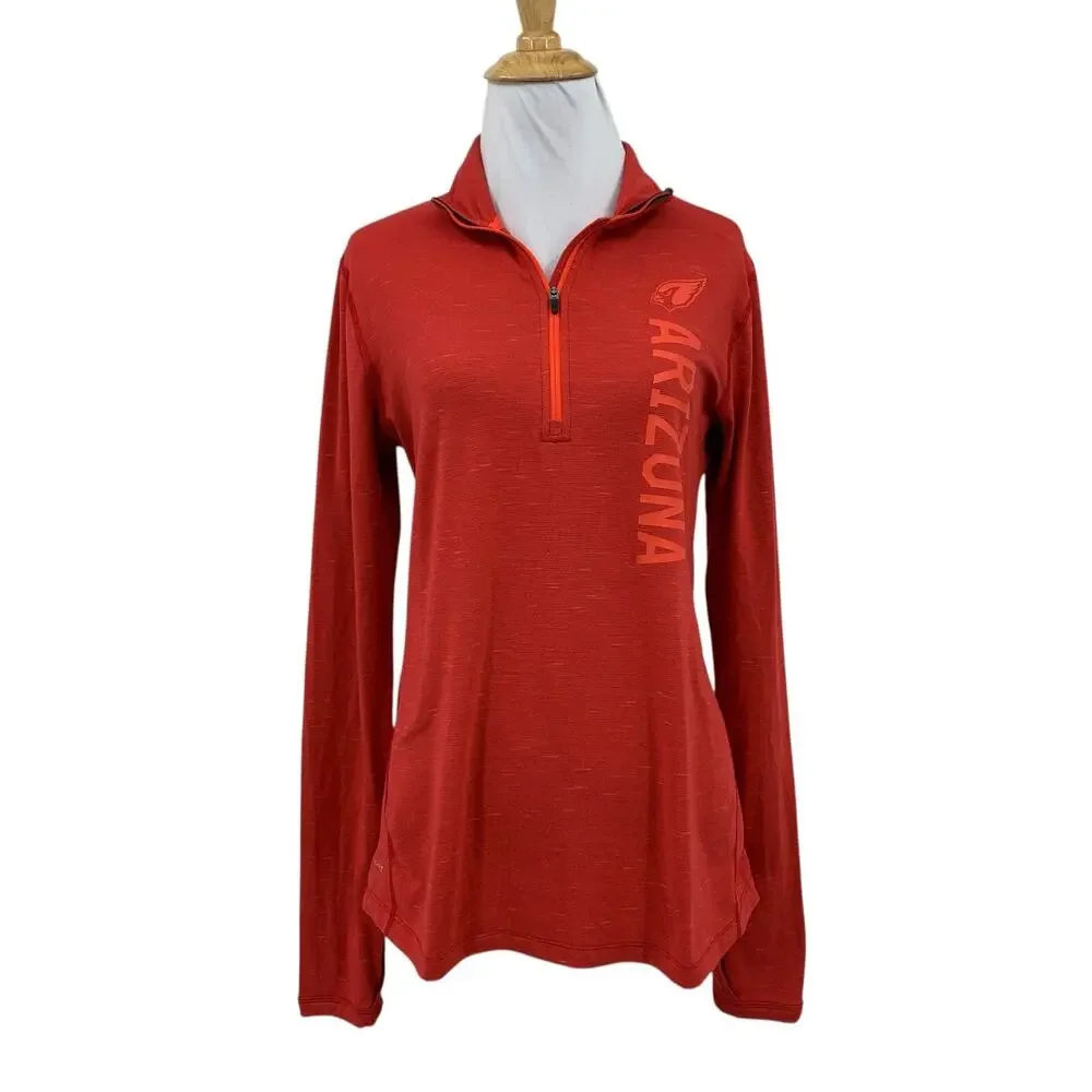 Arizona Cardinals Nike Shirt Womens M Medium Dri Fit Team Apparel Mock Neck